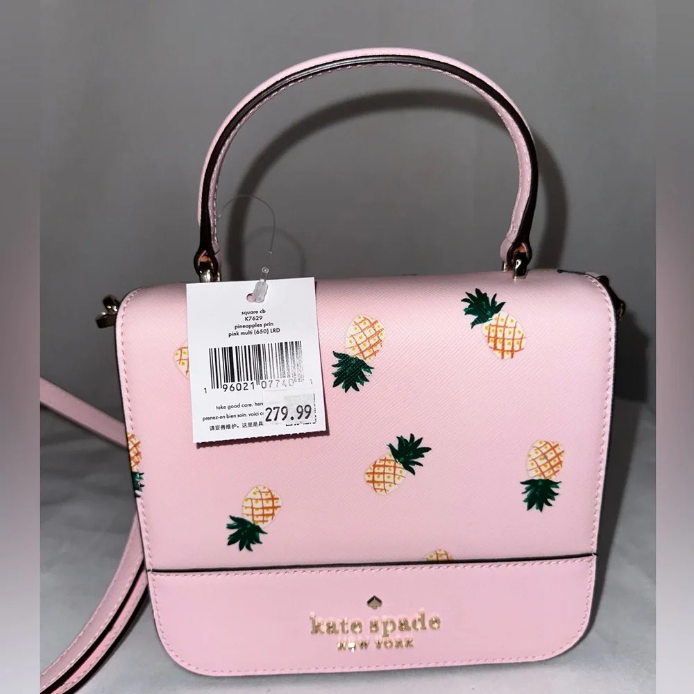Kate Spade - square crossbody purse (pineapple) - Picture 2 of 6